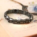 Double Layer Natural Hematite Bracelet – Magnetic Look Healing Stone for Men & Women - Image 3