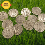 Natural Pyrite Bitcoin Coins – Symbol of Wealth & Success