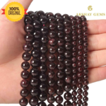 Red Garnet Round Beads String