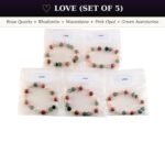 Intention Crystal Bracelet Starter Kit | 7 Designs | 5 Pcs Each | 8mm Natural Gemstone Beads | Wholesale - Image 13