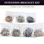 Intention Crystal Bracelet Starter Kit | 7 Designs | 5 Pcs Each | 8mm Natural Gemstone Beads | Wholesale