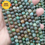 Natural African Turquoise Round Beads String