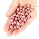 Pink Rhodonite Round Beads String - Image 5