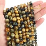 Golden Blue Tiger Eye (cats eye) String