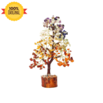 7 Chakra Crystal Tree with 300 Chips – Natural Healing Gemstone Bonsai