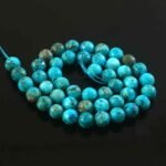 8mm Faceted South African Turquoise Beads String – Blue Green Round Gemstone for Jewellery Making (Wholesale) - Image 2