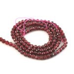 3mm Natural Red Garnet Faceted Beads String – Deep Red Round Gemstone Loose Beads for Jewellery Making (Wholesale) - Image 3