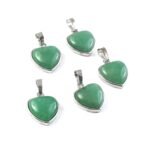 Natural Green Aventurine Heart Pendant – Soft Green Gemstone Heart Charm for Jewellery Making & Resale (Wholesale)