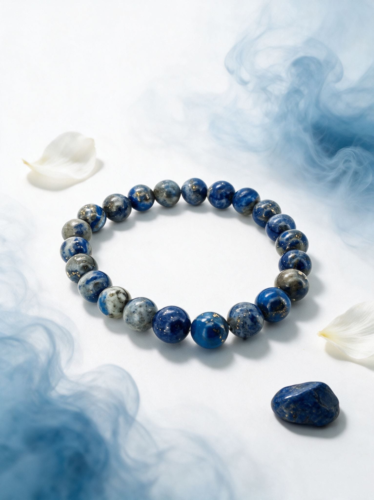 WhatsApp Image 2026-08-31 at 4.22.03 PM Natural Lapis Lazuli Beaded Bracelet - Image 1