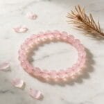 Natural Rose Quartz Beaded Bracelet