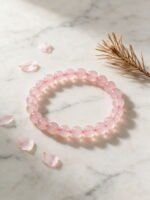 Natural Rose Quartz Beaded Bracelet