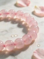 Natural Rose Quartz Beaded Bracelet - Image 5