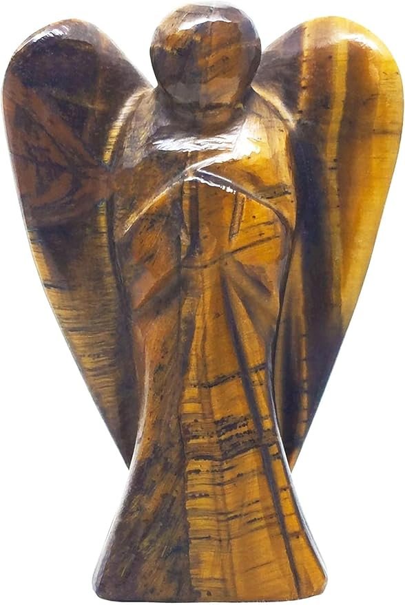 tigereye-1.jpg 2 Inch Tiger Eye Angel Carving – Natural Tiger Eye Crystal Angel for Protection & Decor - Image 1